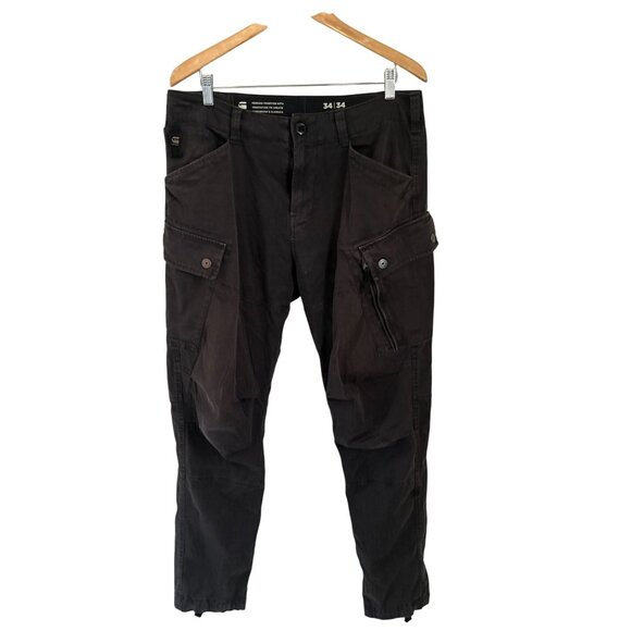 G-Star Cargo Pants RCO Roxic Loose Tapered in Raven Size 34/30 - Picture 2 of 10